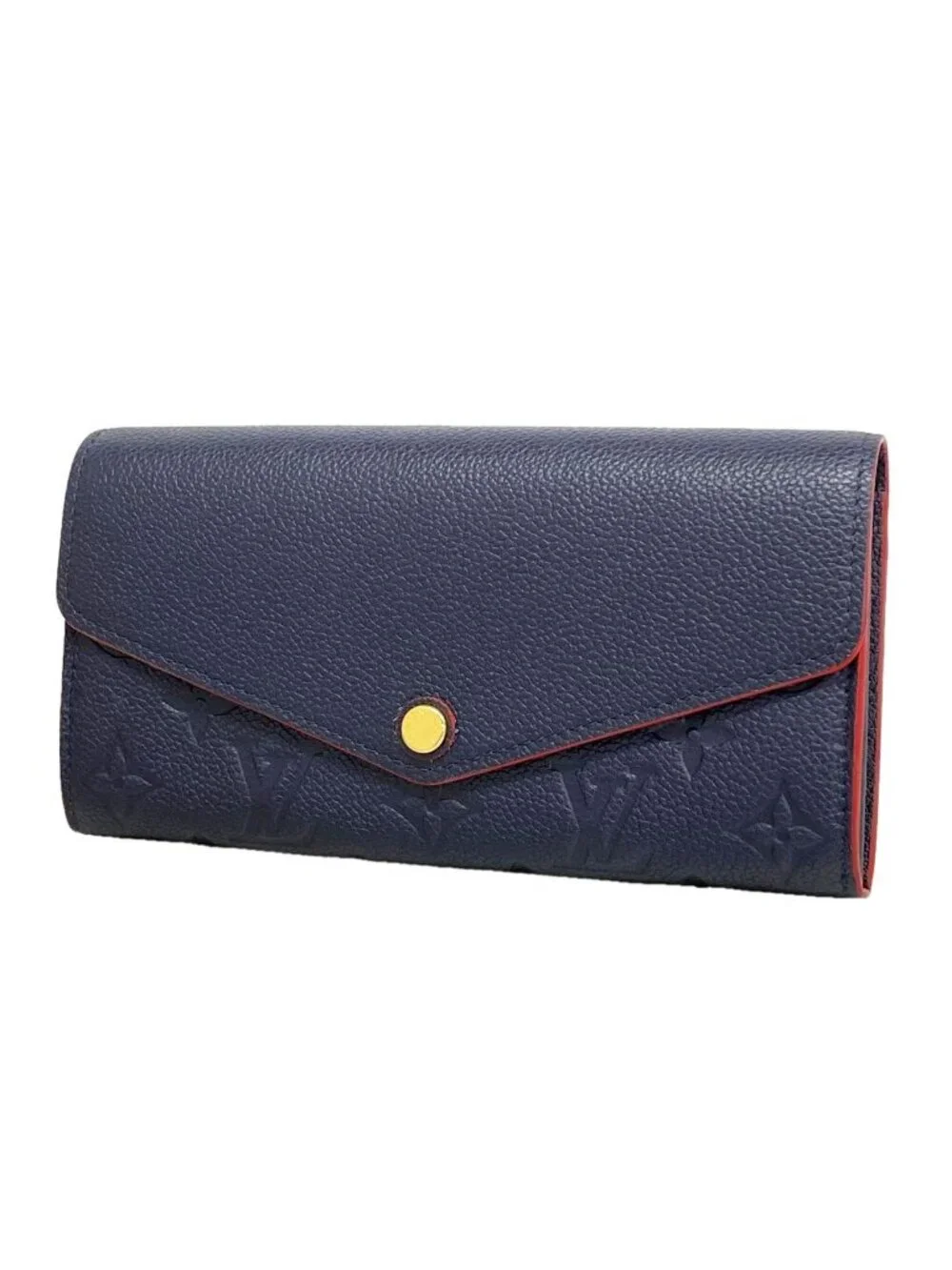 Louis Vuitton Wallet Monogram Empreinte Portefeuille Sarah Marine Rouge